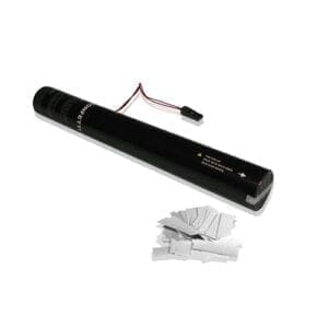 MagicFX ECC01WH Elektrisch confetti kanon 40cm (witte confetti) 40cm - Confetti Papier J&H licht en geluid