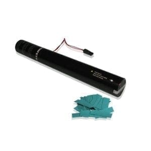 MagicFX ECC01LB Elektrisch confetti kanon 40cm (lichtblauwe confetti) 40cm - Confetti Papier J&H licht en geluid