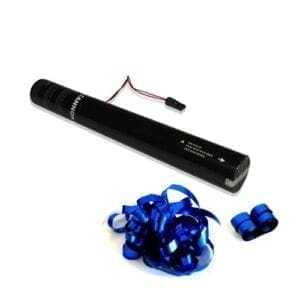 MagicFX ESC02DB Elektrisch streamer kanon 40cm (blauwe metallic streamers) 40cm - Streamers Metallic J&H licht en geluid