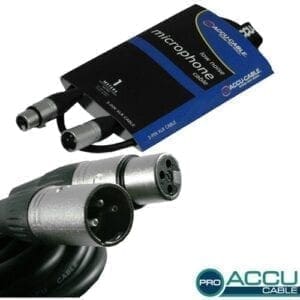 Accu-Cable Pro XLR Microfoon / line kabel, 1 meter