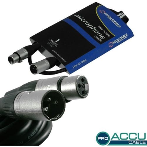 Accu-Cable Pro XLR Microfoon / line kabel, 10 meter _Uit assortiment J&H licht en geluid
