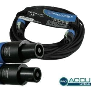 Accu-Cable Pro Speakon luidsprekerkabel 2 x 2,5mm2, 15 meter
