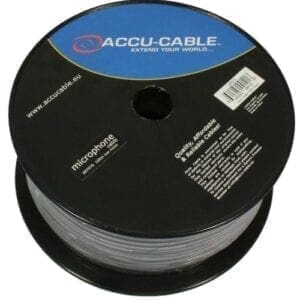 Accu-Cable Microfoonkabel op rol (100 meter), zwart