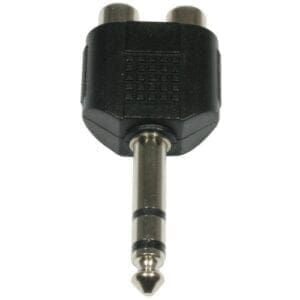 Accu-Cable Audio adapter: 6,3mm Jack Stereo male - 2 x RCA (tulp) female