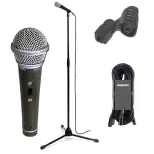 Samson VP1 – Microfoonset met een microfoon, een statief en een kabel _Uit assortiment J&H licht en geluid