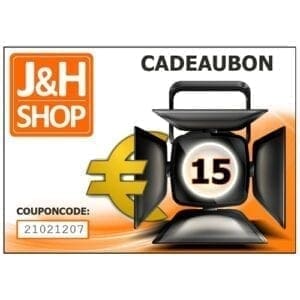 J&Hshop Cadeaubon 15 euro Cadeaubon J&H licht en geluid