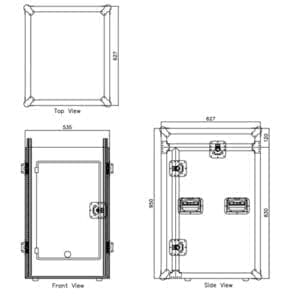 Caymon FCC16 flightcase-16U-11U