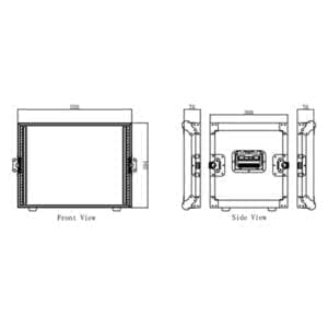 Caymon FCX08 flightcase-8U-36cm