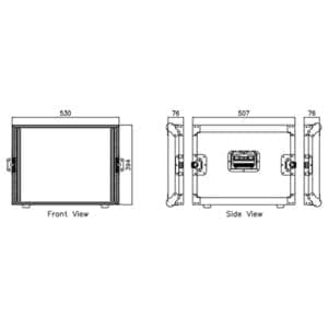 Caymon FC08 flightcase-8U-54cm