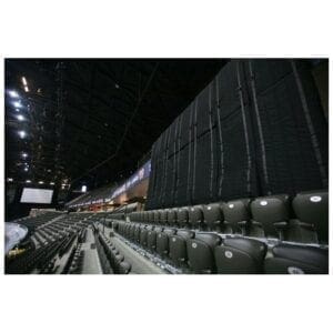 Showtec Geluiddempend scherm V2, 200 x 100 cm, zwart Theaterdoek J&H licht en geluid
