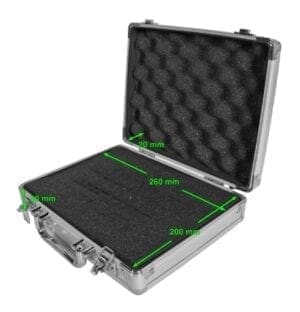 Accu-Case Mini Accessoires Koffer, zilverkleurig-41681