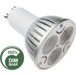 GU10 LED-Spot 3 x 1 Watt – 5 stuks _Uit assortiment J&H licht en geluid