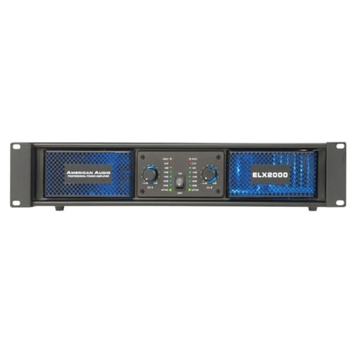 American Audio ELX 2000 Eindversterker, 2 x 150 Watt RMS _Uit assortiment J&H licht en geluid