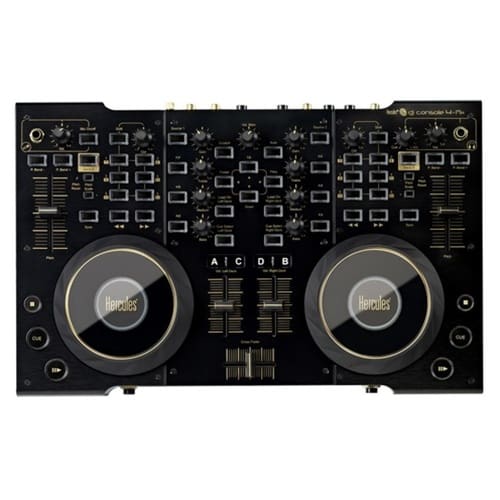 Hercules DJ Console 4 MX Black – DJ MIDI-Controller & Mixer, zwart _Uit assortiment J&H licht en geluid 5