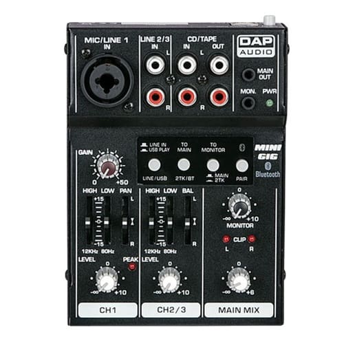 DAP Mini-GIG – 2-kanaals USB live mixer _Uit assortiment J&H licht en geluid 4