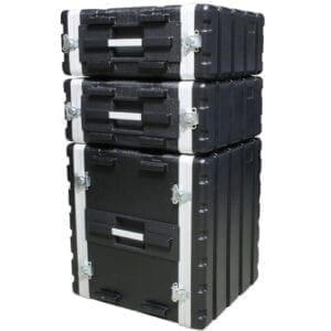Accu-Case ABS dubbele deksel rackcase, 12 HE 19 inch-kunststof J&H licht en geluid