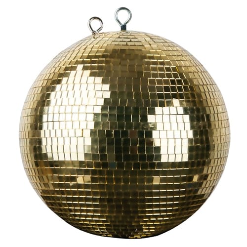 Showtec Spiegelbol met goud gekleurde spiegeltjes, 30 cm _Uit assortiment J&H licht en geluid
