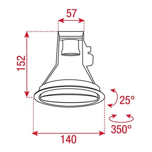 Artecta Madrid-30W – Lamphouder voor een par 30 gasontladingslamp met een E27 fitting _Uit assortiment J&H licht en geluid 4