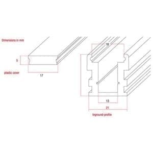 Artecta Profile Eco Floor 26 - Aluminium vloerprofiel voor een flexibele LED strip-27801
