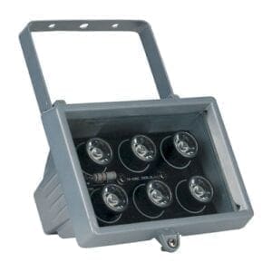 Showtec LED Floodlight 6x1W Warm Wit 40 Lens LED outdoor verlichting J&H licht en geluid