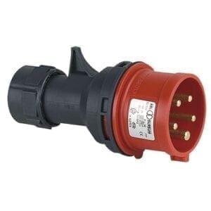 Showtec CEE 5-polige 16A male connector rood