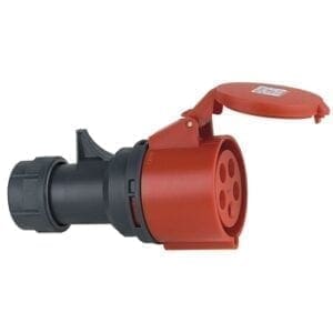 Showtec CEE 5-polige 32A female connector rood