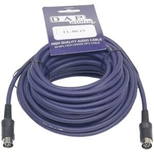 DAP kabel, 8-pins DIN male - 8-pins DIN male, 15 meter