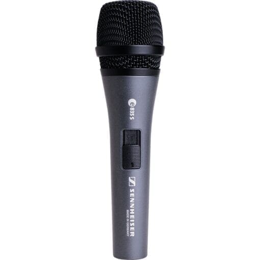 Sennheiser e 835-S Solisten microfoon – nier – schakelaar _Uit assortiment J&H licht en geluid 4