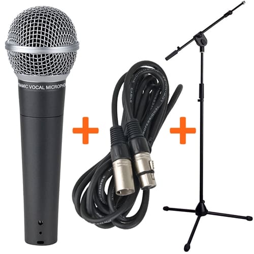 DAP MS-1 Microfoon Set PM11, met statief en kabel _Uit assortiment J&H licht en geluid