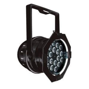 Showtec LED Par 64 Short 18×3-in-1 LED Zwart LED par J&H licht en geluid