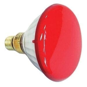 Showtec Par 38 lamp rood, E27, 90W, Flood Par 38 lampen J&H licht en geluid