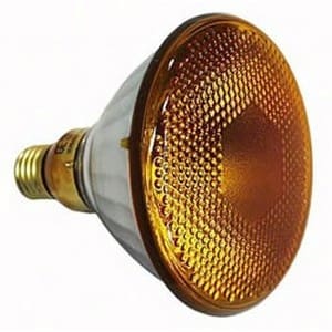 GE Par 38 lamp, E27, 80W, Flood, Geel _Uit assortiment J&H licht en geluid