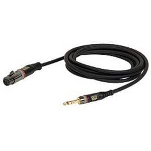 DAP XLR female – 3-pins Jack gebalanceerde kabel 7mm (3 meter) Verloop (line) J&H licht en geluid