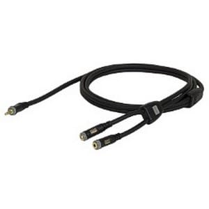 DAP 3-pins miniJack male – 2 x 3-pins miniJack female Coax kabel 6mm (10 meter) _Uit assortiment J&H licht en geluid 2