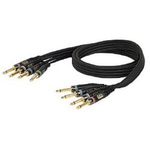 DAP 4-way 2-pins Jack – 2-pins Jack Coax kabel 6mm (6 meter) Studiosnake J&H licht en geluid 2