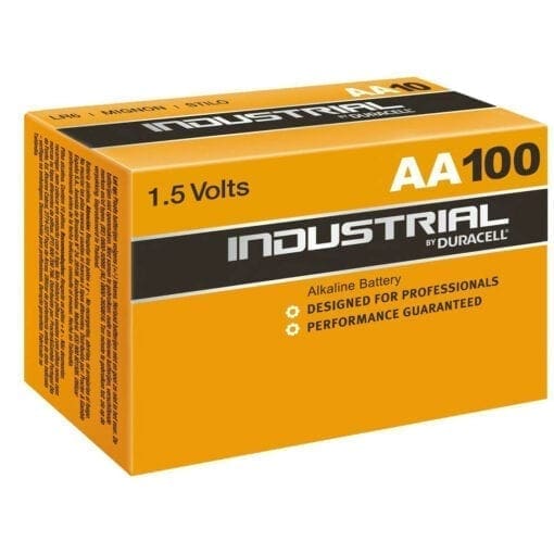 Duracell Industrial AA penlite LR6 batterij 100st _Uit assortiment J&H licht en geluid