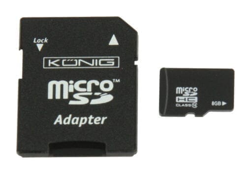 König micro SDHC-geheugenkaart, Class 10, 8 GB _Uit assortiment J&H licht en geluid 3