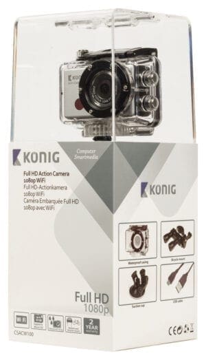 König Full HD-actiecamera met WiFi en 1080p, waterdicht-31081