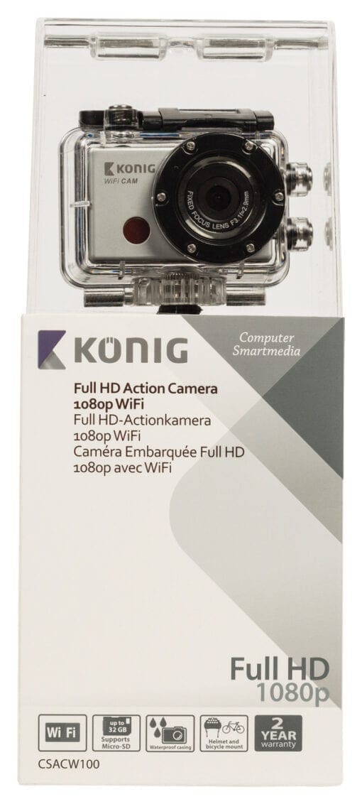 König Full HD-actiecamera met WiFi en 1080p, waterdicht _Uit assortiment J&H licht en geluid 9