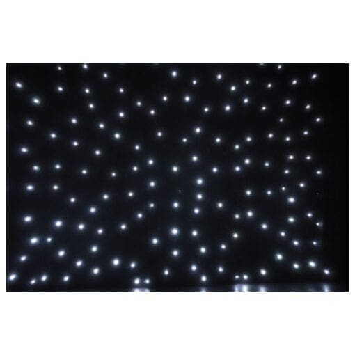 Showtec Stardrape White – Zwart LED gordijn met witte LED’s (3 x 2 meter) _Uit assortiment J&H licht en geluid