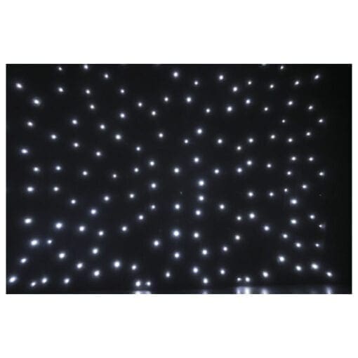 Showtec Stardrape White – Zwart LED gordijn met witte LED’s (6 x 4 meter) _Uit assortiment J&H licht en geluid