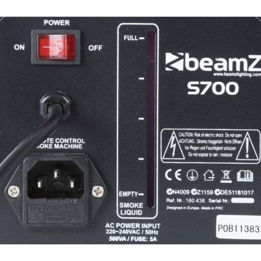 BeamZ S700 Rookmachine inclusief rookvloeistof _Uit assortiment J&H licht en geluid 3