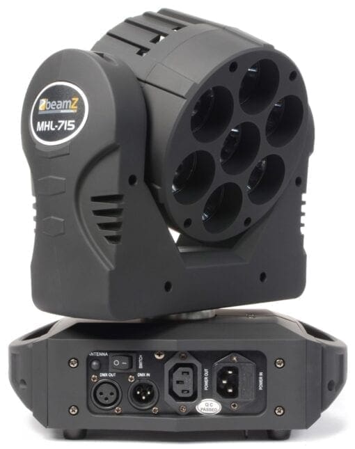 BeamZ Professional MHL715 Wi-Spot 12-Kanaals Moving Head 7x 15W Quad LED’s DMX 2.4GHz _Uit assortiment J&H licht en geluid 3