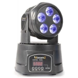 BeamZ MHL90 Mini Moving Head Wash 5x 18W RGBAW-UV LED's-32879