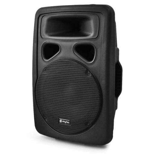 SkyTec SP1000A ABS Actieve PA speaker 10″ 400W _Uit assortiment J&H licht en geluid