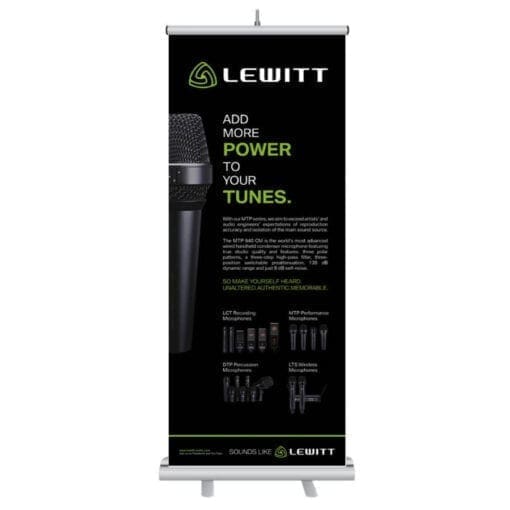 Lewitt rollbanner MTP serie _Uit assortiment J&H licht en geluid