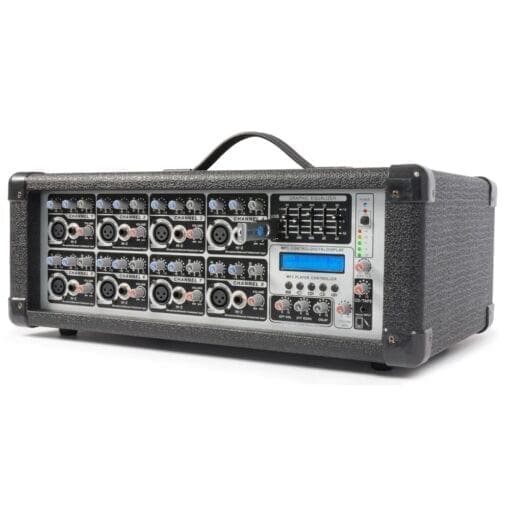 Power Dynamics	PDM-C808A Powered Mixer 8-Kanaals MP3/ECHO _Uit assortiment J&H licht en geluid
