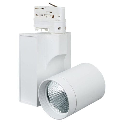 Artecta Milano-3W1000lm – LED plafondspotje met een 3-fase track adapter, wit 3-Phase spots J&H licht en geluid 2