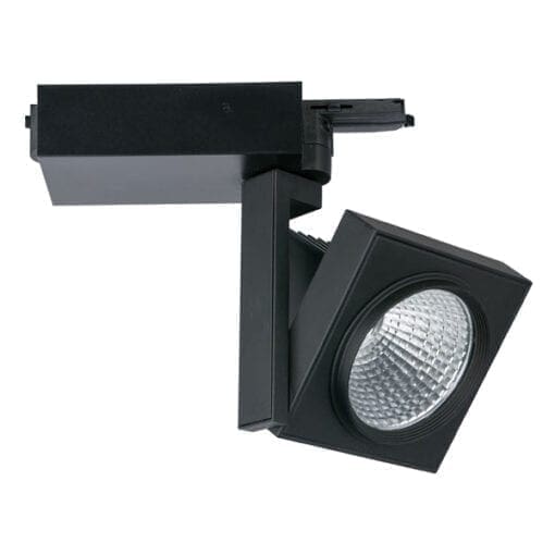Artecta Lucca-25B 2000lm – LED plafondspotje met een 3-fase track adapter, zwart _Uit assortiment J&H licht en geluid