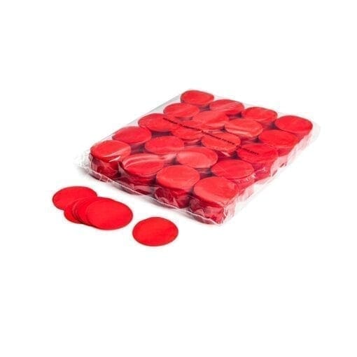 MagicFX CON02RD Ronde confetti 55mm – rood (1 kg) Confetti J&H licht en geluid